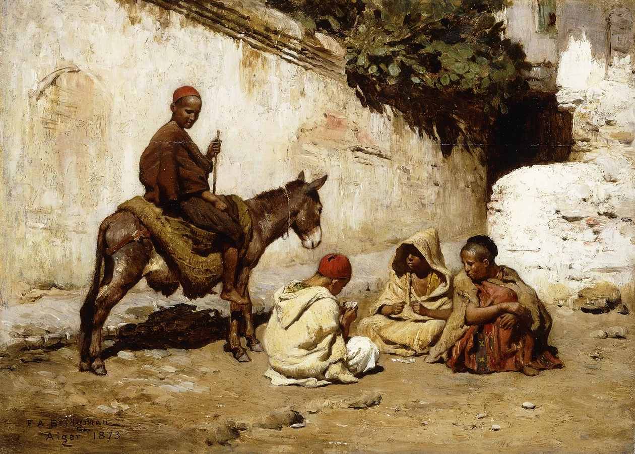 Bambini arabi che giocano a carte, 1873